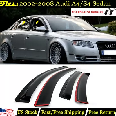 For 2002-2008 Audi A4/S4 Sedan Smoke Tint Window Visor Sun Rain Deflector 4PC • $45.60