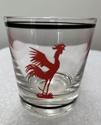 Vintage Federal Low Ball Red Crowing Rooster Glass MCM • $8.95