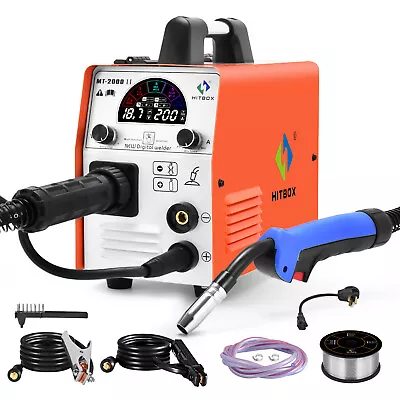 HITBOX 4 In 1 MIG Welder 200A 110V 220V Inverter Gas ARC TIG MIG Welding Machine • $175.99