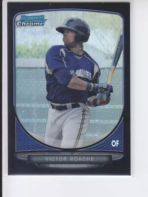 2013 Bowman Chrome Victor Roache Black Refractor /15 Brewers BCP127 • $3.64