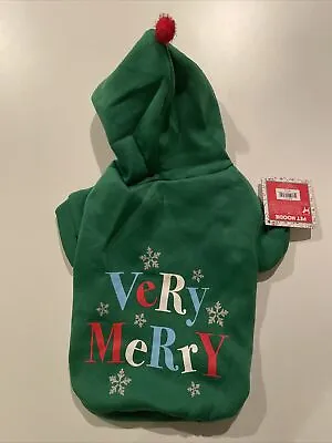 Dog Holiday Christmas Hoodie Sweater (very Merry) Size Large • $12.50