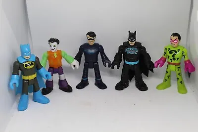 Imaginext Figures Bundle X5 DC Batman Joker Riddler Nightwing  • £14.99