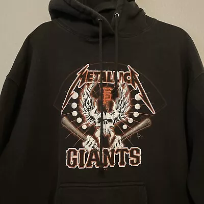 Metallica X San Francisco Giants Sweatshirt Hoodie Black XXL MLB Metal Rare 2XL • $50