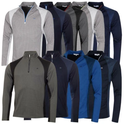 £24.95 • Buy Calvin Klein Mens 2023 Micro Grid CK 1/2 Zip Mid Layer Pullover 58% OFF RRP