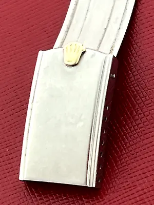 $146 • Buy Original Vintage Clasp Rolex USA Oval Jubilee 14k Gold & Stainless 20mm Bracelet