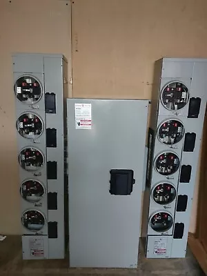 GE 600AMP MAIN METER STACK 1PH  3 WIRE  W/ 10 SOCKETS ( 125a Positions ) READ  • $13500