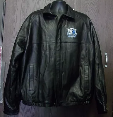 Dallas Mavericks Vintage Carl Banks G-III Black Leather Men's Jacket Size XXL • $99.99