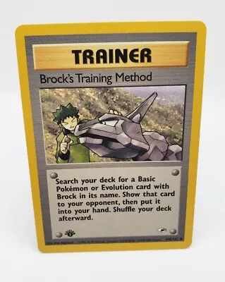 $3.99 • Buy Pokemon Brock's Training Method 106/132 1st Edition Trainer Gym Heroes Lp