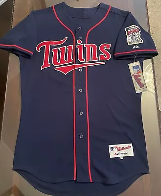 Minnesota Twins Authentic On-Field Majestic Alt Blue Jersey Size 44/L (New/NWT) • $199.99