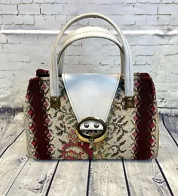 Vintage Handbag | 1960s/70s Vintage Tapestry Carpet Handbag Vintage Bag • £35