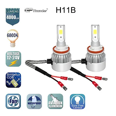 GP Thunder LED Headlight Kit H11B 6000K Low Beam Fog Bulb HID Pair 2 Bulbs White • $15.99