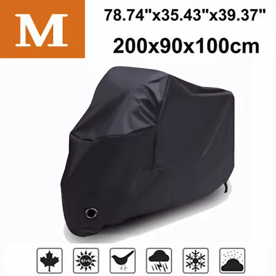 M Motorcycle Bike Scooter Moped Cover Waterproof Outdoor For Yamaha Suzuki Honda • $24.14