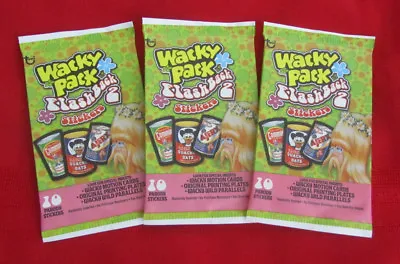 Wacky Packages Flashback 2 Sealed 3 Unopened Packs In Excellent Condition • $18.95