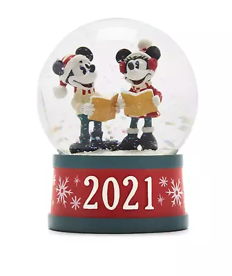 Disney Store 2021 Mickey And Minnie Christmas Holiday Snowglobe New With Box • $8.69