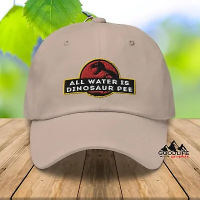 T-Rex Dinosaur All Water Is Dino Pee Jurassic Baseball Cap Dad Hat For Men Women • $28.99