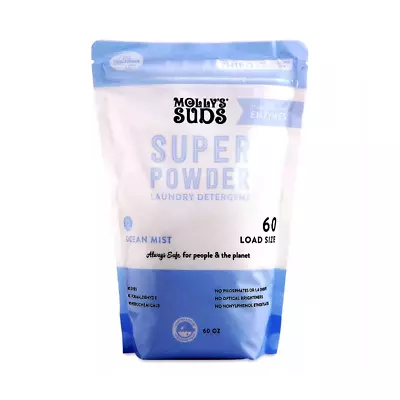 Molly's Suds Super Powder Laundry Detergent Ocean Mist 60 Loads NEW • $14.99