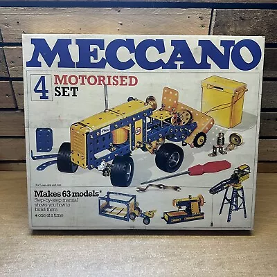 Vintage Meccano Motorised Set 4 VGC Boxed With Manuals • £54.99