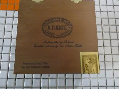 Vintage A. Fuente Wood Cigar Box Empty # 100 All Tobacco Held 50 Cigars • $12.89