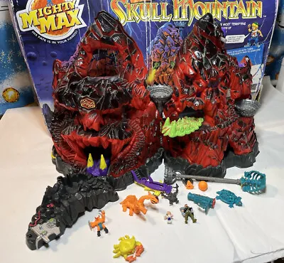 1993 Vintage Mighty Max Trapped Skull Mountain Playset Bluebird Mattel Lot • $159.99
