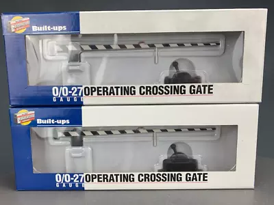 2X WKW Cornerstone Built-ups Operating RR Crossing Gates NIB! 933-2702/LZ O1215 • $26.98