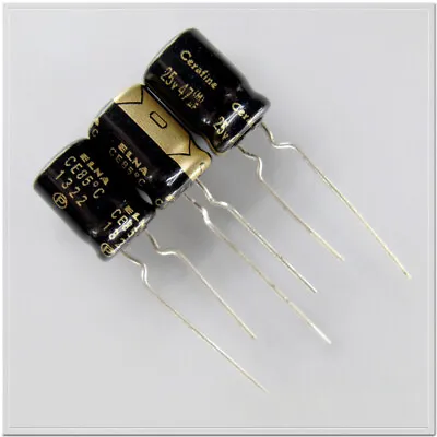 ELNA Cerafine Series 47uF/25V 8x12mm Audio Electrolytic Capacitors 25v47uf 85℃ • $2.63