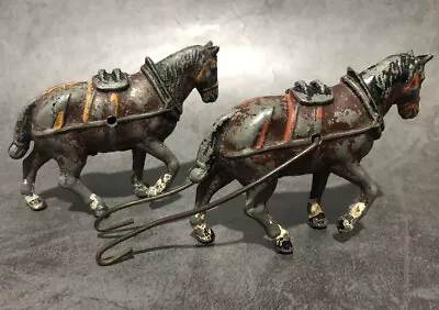 £9.99 • Buy Vintage Britains Lead Shire Horse Field Cart Horse X2