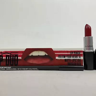 Mac Lip Duo Lip Pencil Follow Your Heart Matte Lipstick Russian Red New In Box • $21.99