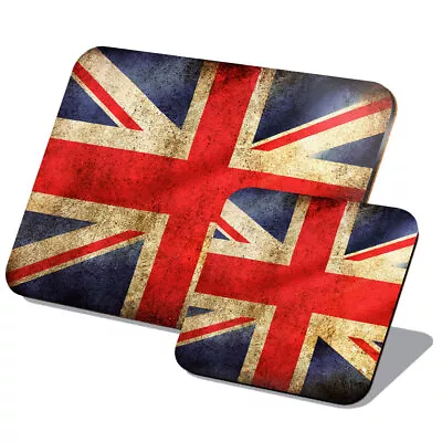 1 Placemat & 1 Coaster Set Distressed Union Jack Flag GB UK #56001 • £14.99