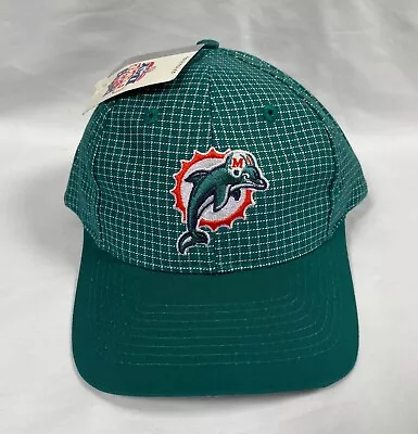 Miami Dolphins Vintage Hat Cap Snapback Aqua Plaid Houndstooth LOGO 7 New • $19.99