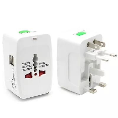 $18.95 • Buy International Travel AC Adapter USB Power Plug Converter AU UK US EU Universal
