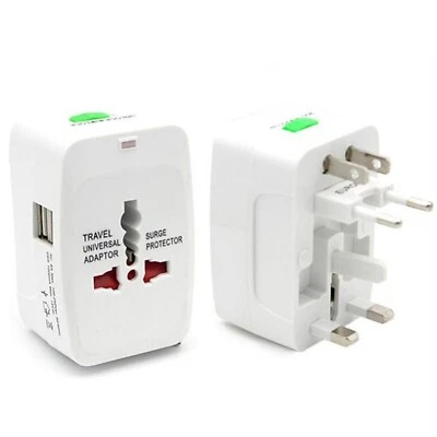 $18.95 • Buy International Travel AC Adapter USB Power Plug Converter AU UK US EU Universal