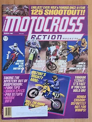 Motocross Action March 1987 Vintage MX Magazine Yamaha YZ250T 125 Shootout YZ CR • $12.98