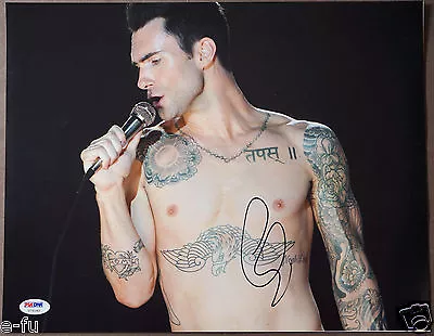 ADAM LEVINE Signed 11x14 Shirtless Photo PSA/DNA COA Genuine Autograph Maroon 5 • $439.99