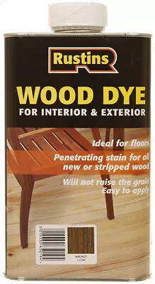 Wood Dye Quick Drying Non-Fading And Non-Bleeding Rustins All Colours & Sizes • £7.99