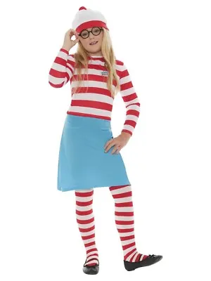 £29.95 • Buy Where's Wally? Official Wenda Costume Red & White Girls Childrens Book Day Fancy