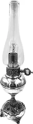 Lamp Antique Light Silver Burnished 800/1000 Vintage Years' 40 Made In Italy • $620.81