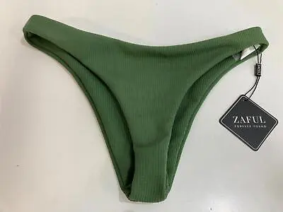 NEW Zaful Forever Young Cheeky Swim Bather Pants Green Ladies Sz S RRP$50 • $24.99