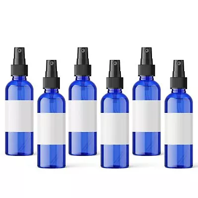 Small Mini Plastic Spray Bottles 2 Oz 6 Pack With Labels (Blue) • $15.31