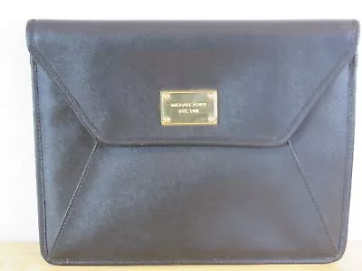 Michael Kors Apple IPad Clutch Display Case Leather Wallet Black & Gold • $24.95