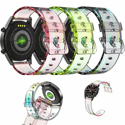 Rainbow Clear Watch Band TPU Wrist Strap For Casio A1100B-1D A1100D-1D • $17.99