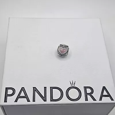 Genuine Pandora Pink Enamel Hearts Charm ALE 925 #790591EN28 • £13