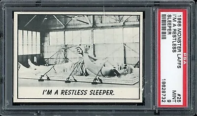 1966 Monster Laffs #25 I'm A Restless Sleeper PSA 9 • $55