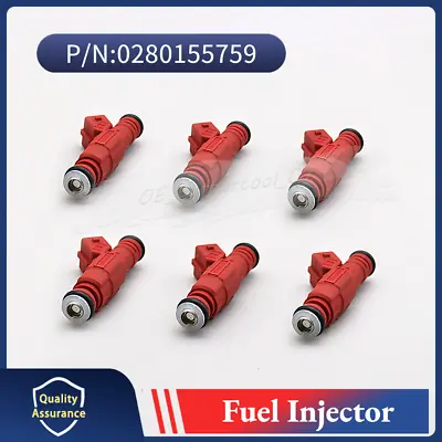 6xFuel Injectors For VW VR6 Porsche 911 BMW M3 M30 E30 E28 E36 M50 #0280155759 • $35.99