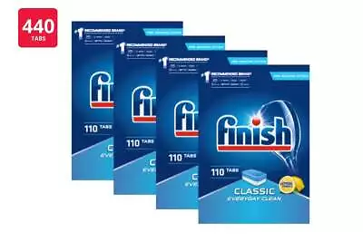 Finish Classic Lemon 440 Dishwashing Tablets (4 X 110 Pack) Cleaning Products • $129.54