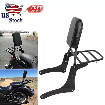 Backrest Sissy Bar With Luggage Rack For Kawasaki Vulcan 900 VN900 1996-2018 USA • $87.42