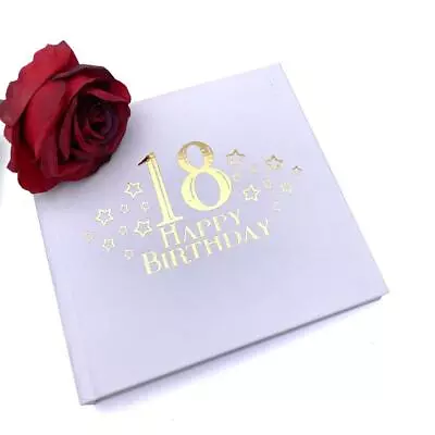 18th Birthday Photo Album For 50 X 6 By 4 Photos Gold Print • £14.99