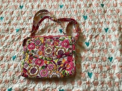 Vera Bradley Tablet Hipster Clementine Crossbody Bag Purse Pink Flowers New • $25