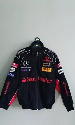 VINTAGE McLaren Santander Mercedes Racing LARGE Cotton Jacket • $100