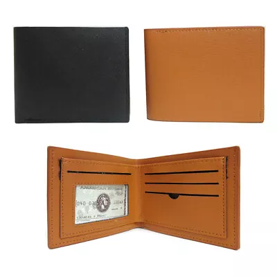 1 Men's Bifold Wallet ID Credit Card Zippered Pocket Money Holder Brown Or Black • $5.82