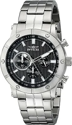 Invicta MEN's Specialty 18161 Round Black Chronograph Stainless Steel Watch • £88.78